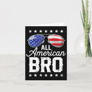 Alle amerikanischen Bro 4. Juli Männer Familie Mat Karte