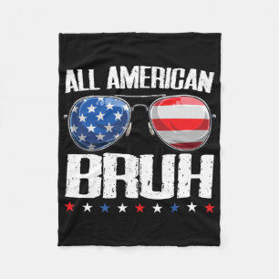Alle amerikanischen Bruh 4. Juli Boys Patriotic Te Fleecedecke