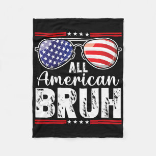 Alle amerikanischen Bruh 4. Juli Boys Patriotic Te Fleecedecke