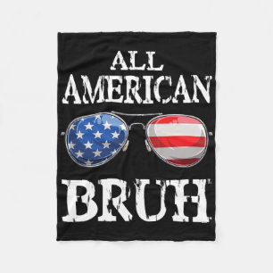 Alle amerikanischen Bruh 4. Juli Boys Patriotic Te Fleecedecke