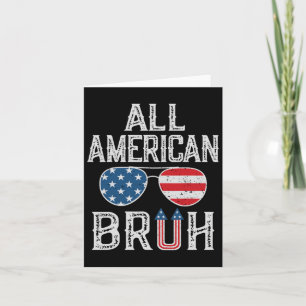 Alle amerikanischen Bruh 4. Juli Boys Patriotic Te Karte