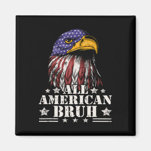 Alle amerikanischen Bruh 4. Juli Boys Patriotic Te Magnet