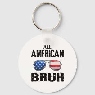 Alle amerikanischen Bruh 4. Juli Boys Patriotic Te Schlüsselanhänger