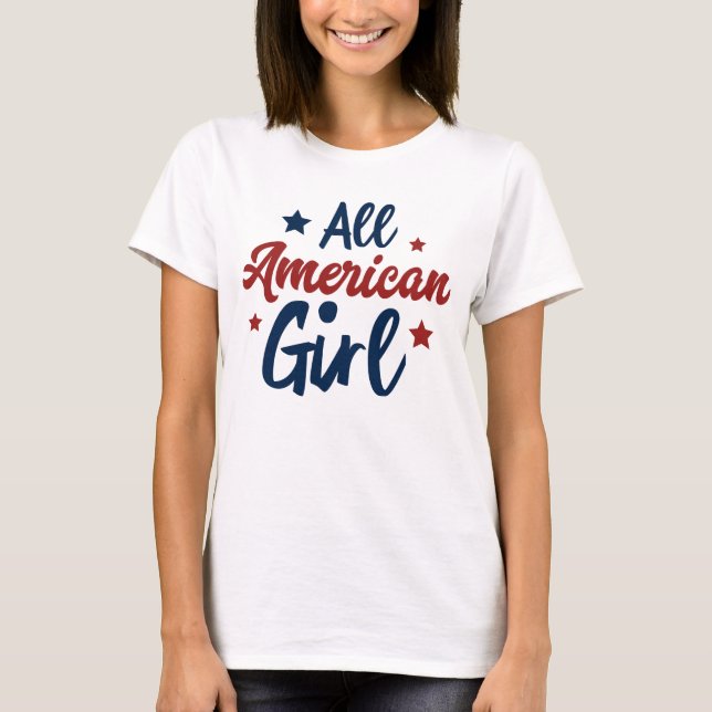 Alle amerikanischen Girl Stars T-Shirt (Vorderseite)