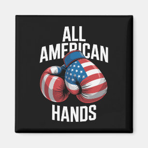 Alle amerikanischen Hände Boxhandschuhe Patriotic Magnet
