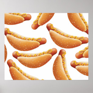 Alle amerikanischen Hot Dog. Poster