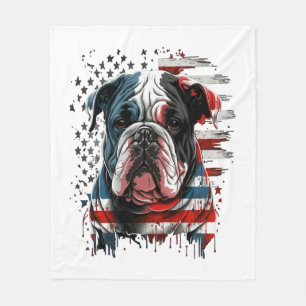 ALLE AMERIKANISCHEN Hunde lieben englischen Bulldo Fleecedecke