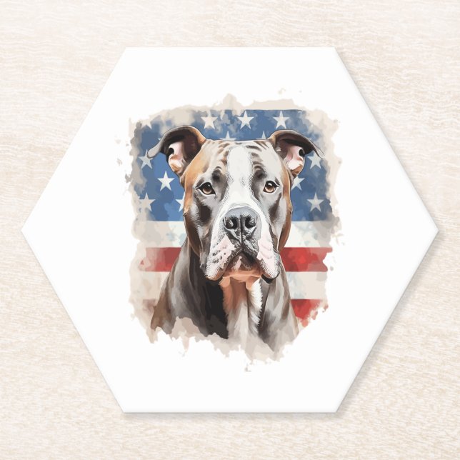 ALLE AMERIKANISCHEN Hundekugel Untersetzer (Vorderseite)