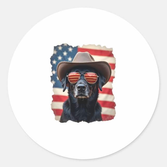 ALLE AMERIKANISCHEN Hundeliebhaber Grubenbull (3) Runder Aufkleber (Vorderseite)