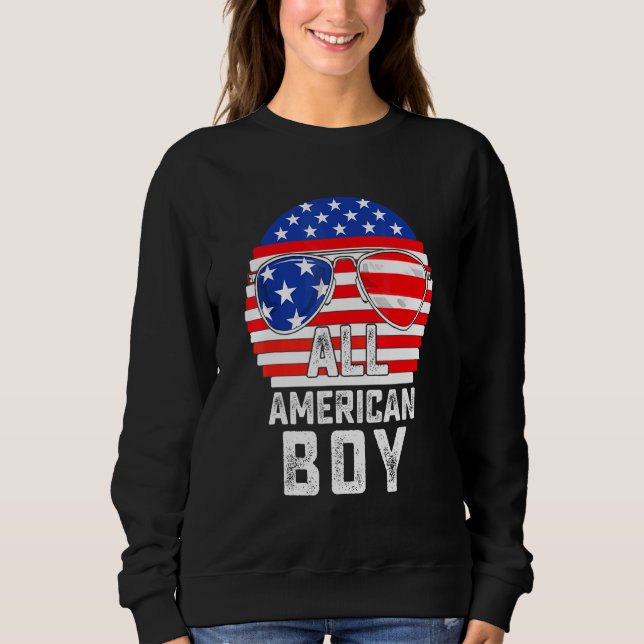 Alle amerikanischen Jungen 4. Juli Jungs Kinder Ju Sweatshirt (Vorderseite)