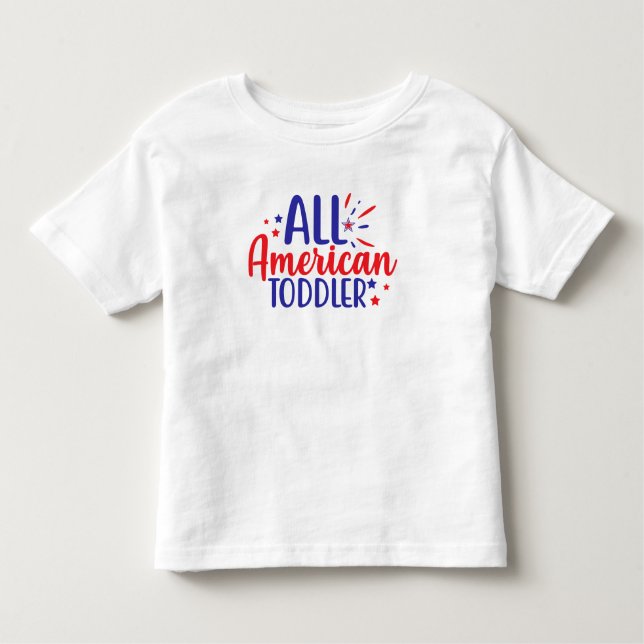 Alle amerikanischen Kleinkind 4. Juli T - Shirt fü (Vorderseite)