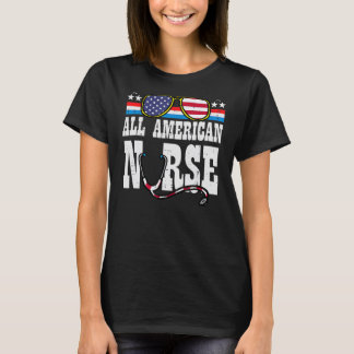 Alle amerikanischen Krankenschwestern 4. Juli Scru T-Shirt
