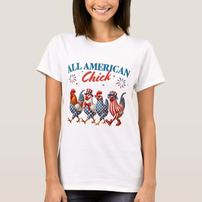 Alle amerikanischen Küken T-Shirt (Vorderseite)