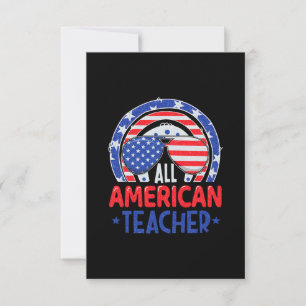 Alle amerikanischen Lehrer am 4. Juli RSVP Karte