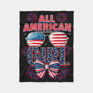 Alle amerikanischen Mädchen 4. Juli Coquette Bow P Fleecedecke