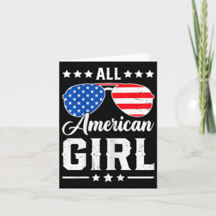 Alle amerikanischen Mädchen 4. Juli Funny Patrioti Karte
