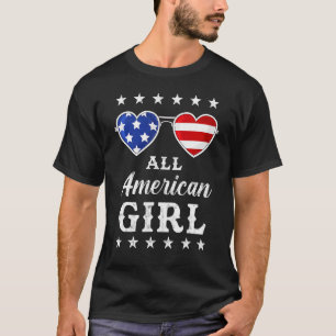 Alle amerikanischen Mädchen 4. Juli Mädchen Kinder T-Shirt