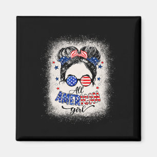 Alle amerikanischen Mädchen 4. Juli Shirt Tochter Magnet