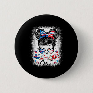 Alle amerikanischen Mädchen am 4. Juli gebleicht S Button