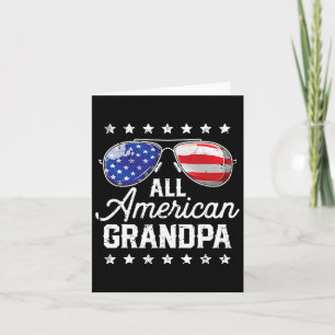 Alle amerikanischen Opa 4. Juli Familie Matching s Karte