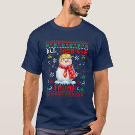 Alle amerikanischen Trump Xmas Snowman Präsident T-Shirt