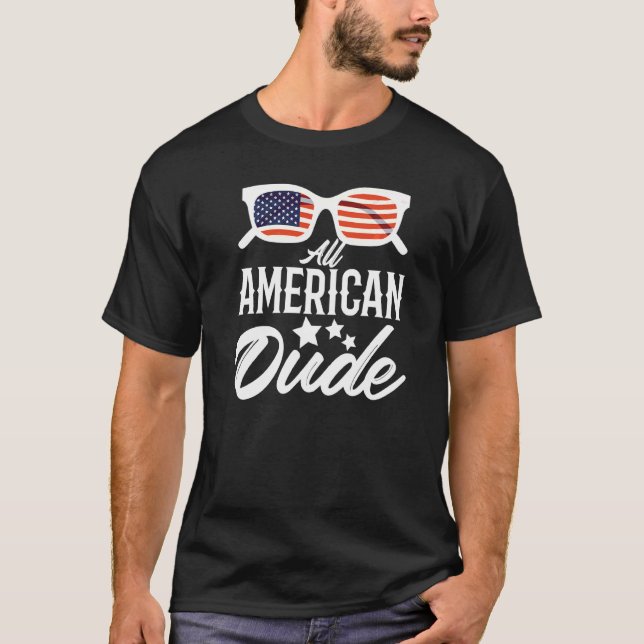 Alle amerikanischen Typ 4. Juli Familie Matching S T-Shirt (Vorderseite)