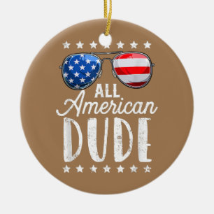 Alle amerikanischen Typ 4. Juli Jungs Kinder Keramik Ornament