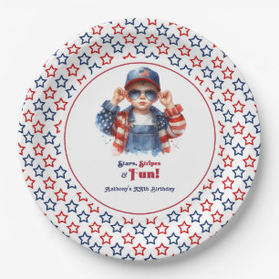 Alle amerikanischen US Flagge Geburtstagsparty Pappteller