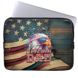 Alle amerikanischen Vater 4. Juli Bald Eagle USA F Laptopschutzhülle