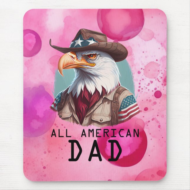 Alle amerikanischen Vater 4. Juli Bald Eagle USA F Mousepad (Vorne)