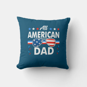 Alle amerikanischen Vater 4. Juli Familienmatching Kissen