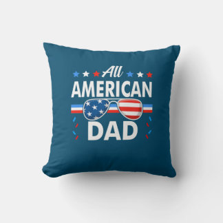 Alle amerikanischen Vater 4. Juli Familienmatching Kissen
