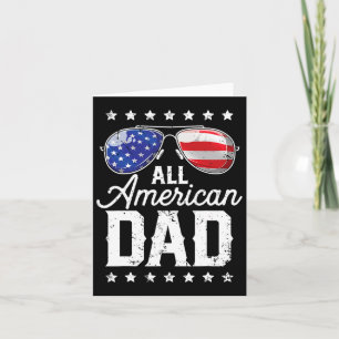Alle amerikanischen Vater 4. Juli Vatertag Sungles Karte