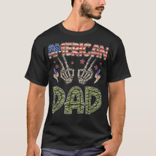 Alle amerikanischen Vater Skeleton 4. Juli Patriot T-Shirt