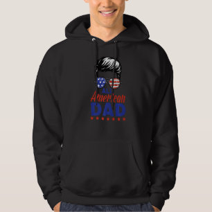 Alle amerikanischen Vater Sonnenbrillen US-Flagge  Hoodie