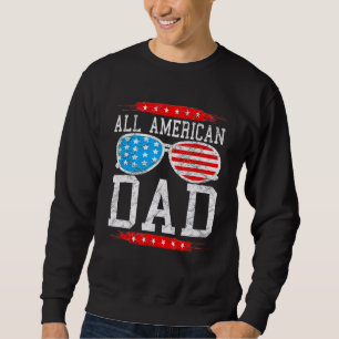 Alle amerikanischen Vater Sunglases US Flag Match Sweatshirt