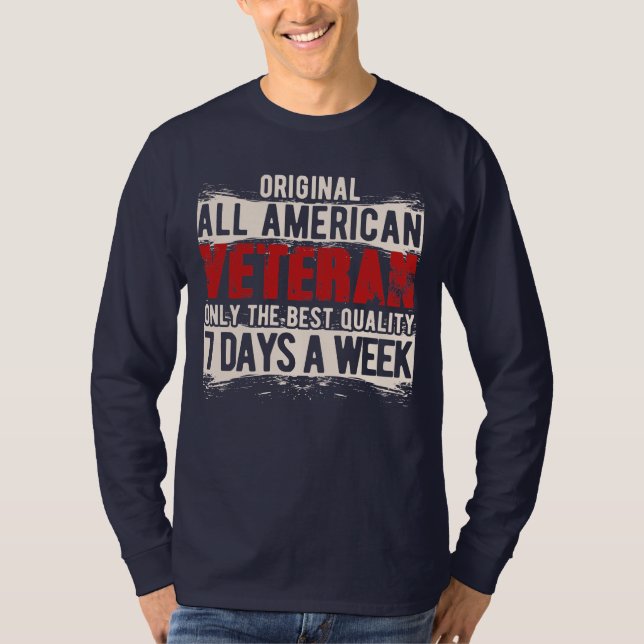 Alle amerikanischen Veteranen lange Schläfchen T-Shirt (Vorderseite)