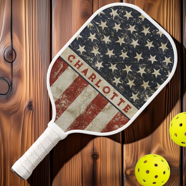 Alle amerikanischen Vintagen Namen Pickleball Schläger (Von Creator hochgeladen)