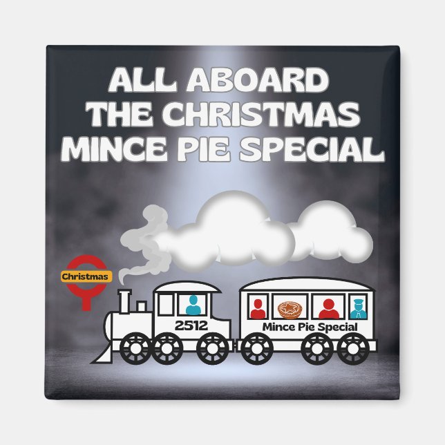 Alle an Bord der Weihnachtsminzkuchen Special Magnet (Vorne)
