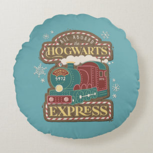 Alle an Bord des HOGWARTS™ Express Weihnachtskochs Rundes Kissen