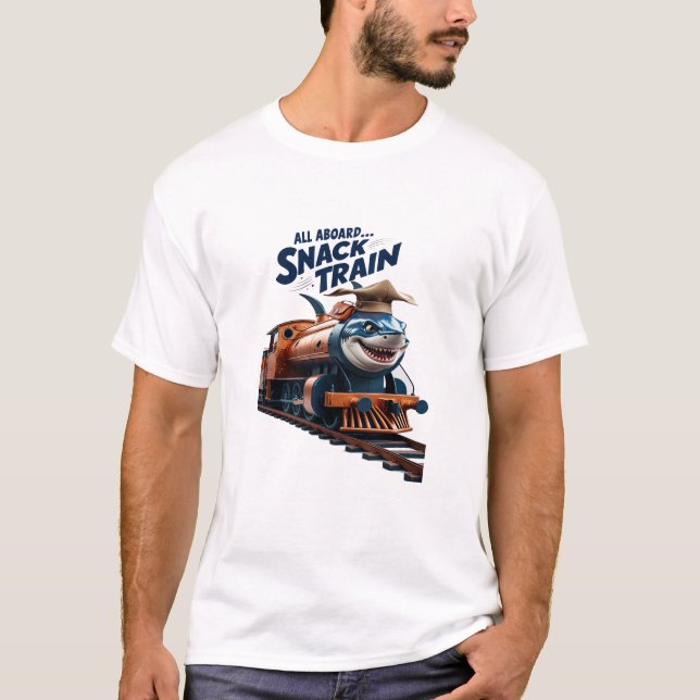 Alle an Bord... Die Snackbahn T-Shirt (Vorderseite)