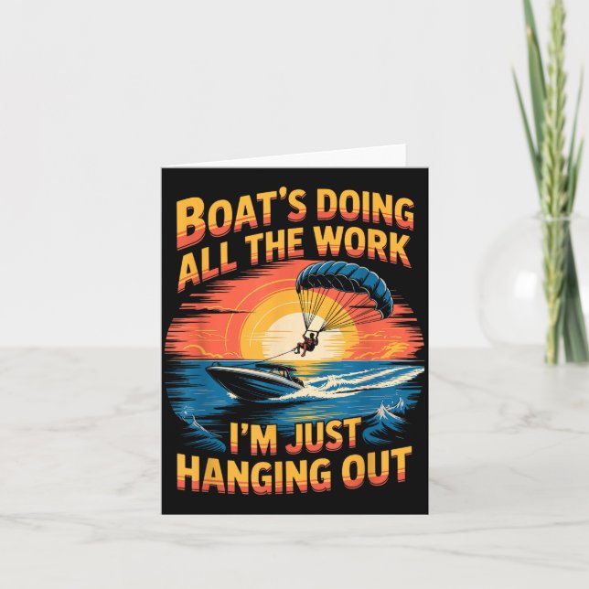 Alle Arbeit Parasailer Paragliding Parasail Karte (Vorderseite)