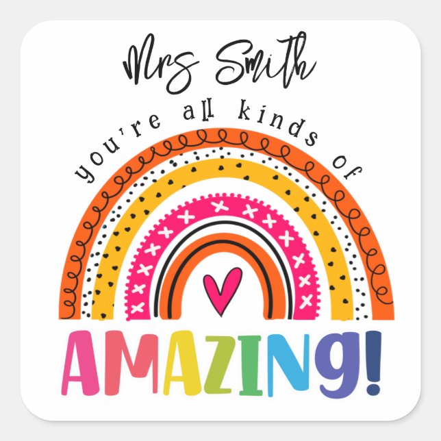 alle Arten von phantastischen Aufklebern Quadratischer Aufkleber (Vorderseite)