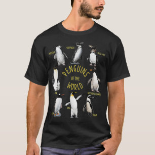 Alle Arten von Pinguinen des weltberühmten Pingui T-Shirt