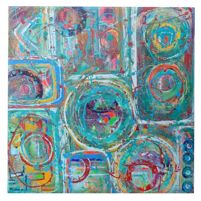 Alle aufgewaschenen 6 x 6 Keramiken Tile Fliese (Vorderseite)