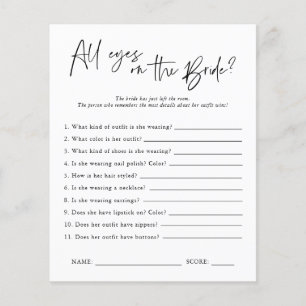 Alle Augen auf der Brücke Brautparty Game