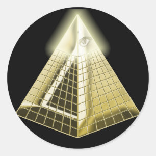 Alle Augen Pyramidenaufkleber Runder Aufkleber