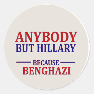 Alle außer Hillary Runder Aufkleber