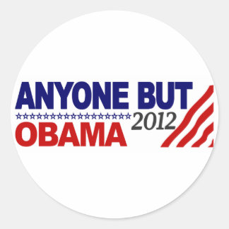Alle außer Obama 2012 Runder Aufkleber