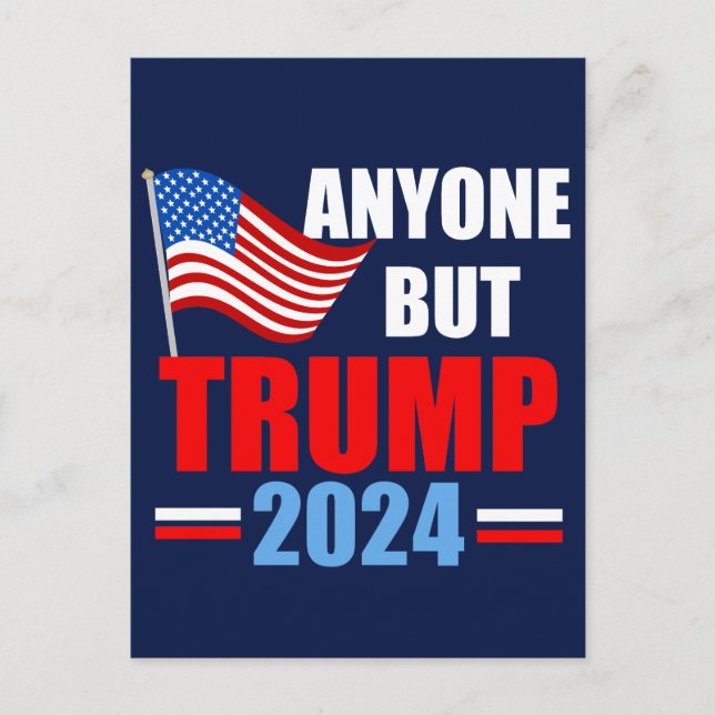 Alle außer Trump 2024 Funny Political Blue Postkarte (Vorderseite)
